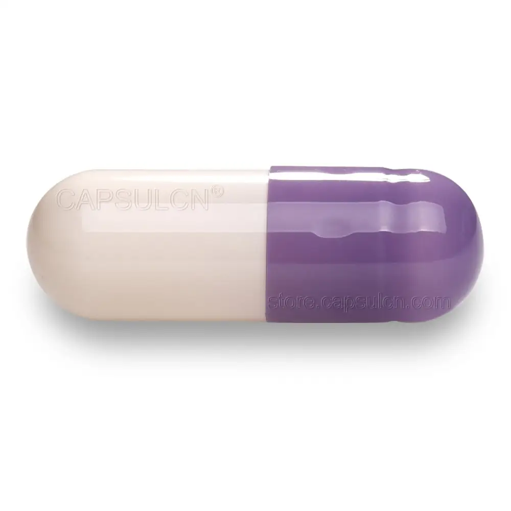 

2017 Manufacturer of high quality medicinal gelatin joined capsule shell 5000pcs 2# purple white