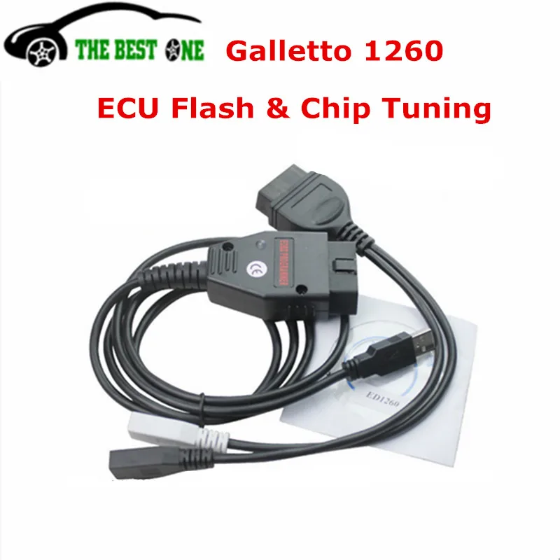 Самая низкая цена хорошее качество Galletto 1260 ECU чип тюнинг интерфейс Galletto 1260 EOBD/EOBDII/OBD2 ECU Flasher Быстрая