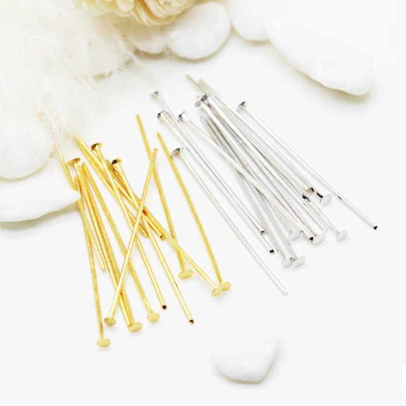 

100pcs (40mm) BRASS color PINS CHANDELIER LAMP BEAD PRISM CRYSTAL CONNECTOR