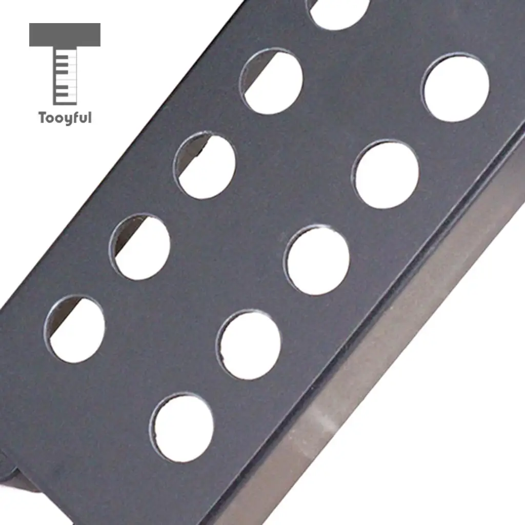 Tooyful 2Pcs Black Plastic Pickup Cover Humbucking Open Double Coil for 4-6 String Electric Bass