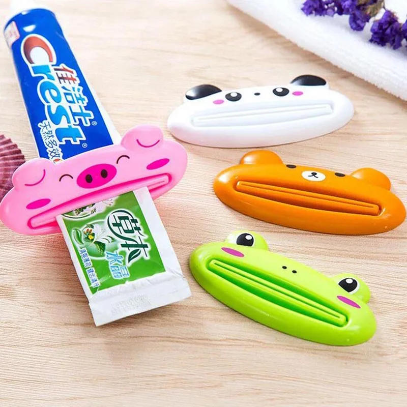 

3Pcs/lot Cartoon squeeze toothpaste Manual toothpaste extruder Lazy cosmetics facial cleanser extruder Bathroom Supply 7z-ca186