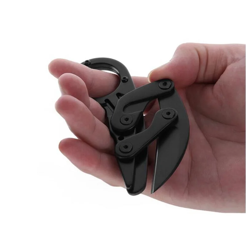 

4Cr13 stainless steel outdoor multi-function mechanical folding EDC tool, camping portable deformation cutting rope knife