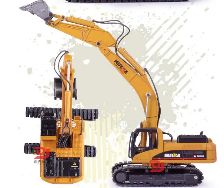 Goedkoop Hoge simulatie legering techniek model voertuig, 1 50 legering graafmachine speelgoed, metalen gietstukken, speelgoed voertuigen, gratis verzending