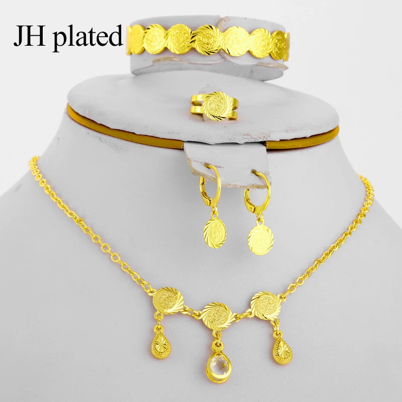 JHplated Children Jewelry Middle Eastern Gifts Gold Color Arab Coin