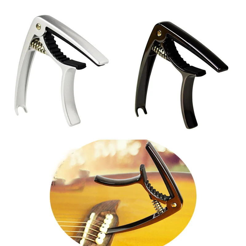 

Guitar Capo Alloy Professional Ukulele Capo Lightweight Quick Change Ukelele Capo Silver Black Guitar Capos Parts Accessories