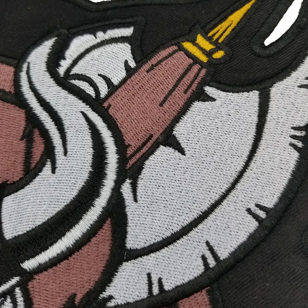 G006 (3)Hot sale! Fashion AXE PATCH Embroidered Patches for Full Back Size of Jackets Motorcycle Biker Patch 30CM Free Shipping