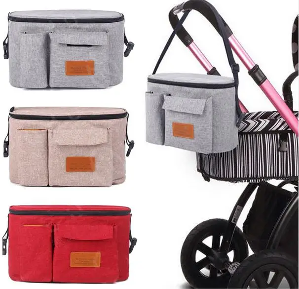 

New Updated high quality Mother Expanded Bag Strollers Organizer Baby Basket Pushchair Diaper Nappies Bottle BAG drop shipping
