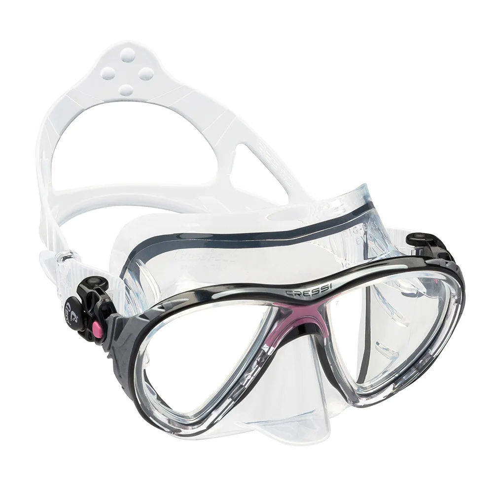 Cressi маска для подводного плавания с большими глазами, закаленное стекло, 2 окна, низкий объем, маска для подводного плавания