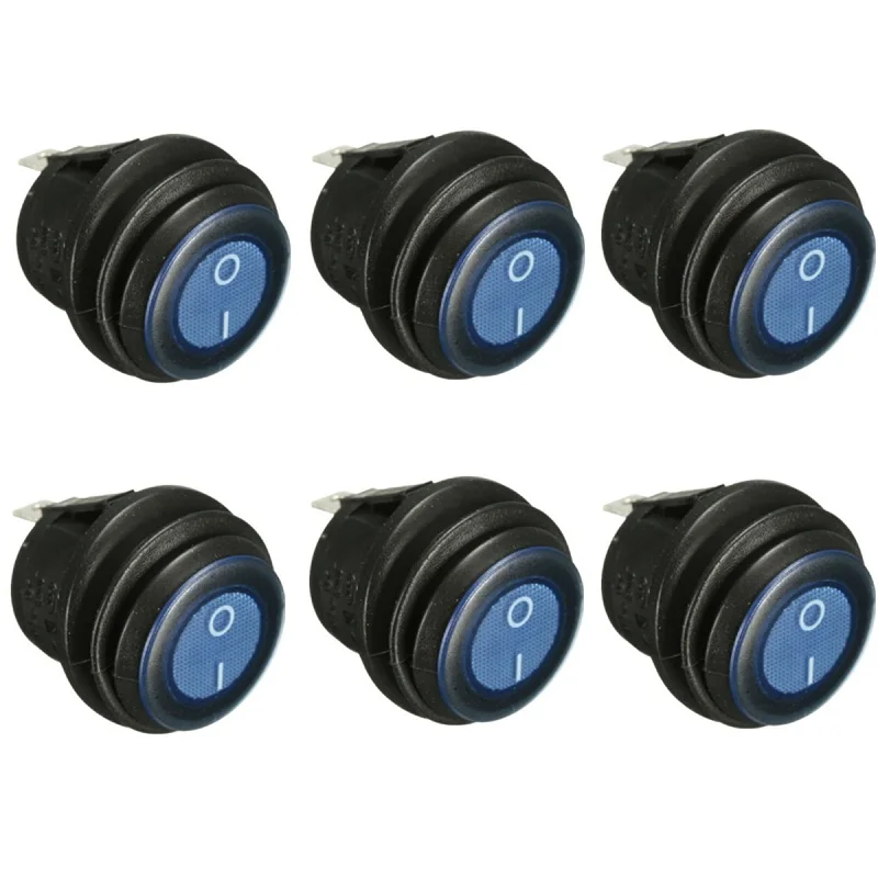 

6pc OLS 12V DC 25A On/Off Rocker Switch IP65 Waterproof 3Pin SPST LED illuminated Low Price