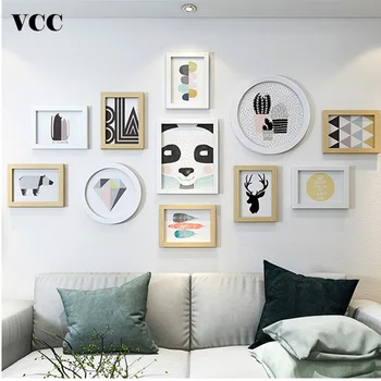 

11pcs Nordic Photo Frames Set Home Decoration Wedding Love Wooden Pictures Frame Photo Best Gift Wall Photo Frame Set