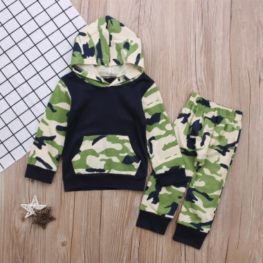 Армейский Камуфляжный комплект для маленьких девочек, топы с длинными рукавами, костюм для новорожденных, одежда для мальчиков, комплекты с принтом, костюм в подарок, комплект детской одежды для младенцев - Цвет: CC01174