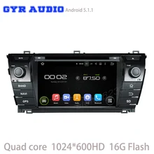 Quad core 1024*600 screen android 5.1 Car dvd GPS for toyota corolla altis 2014 2015 with GPS WIFI 3G usb auto radio NAV SAT