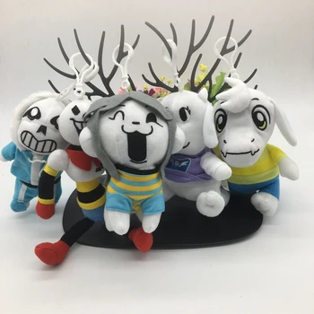 

5pcs/lot 15-18cm Undertale Sans Stuffed Plush Toy with Keychain