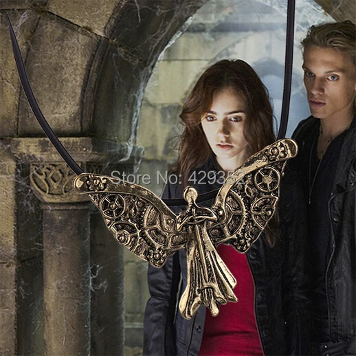 Tessa's clockwork sale angel necklace