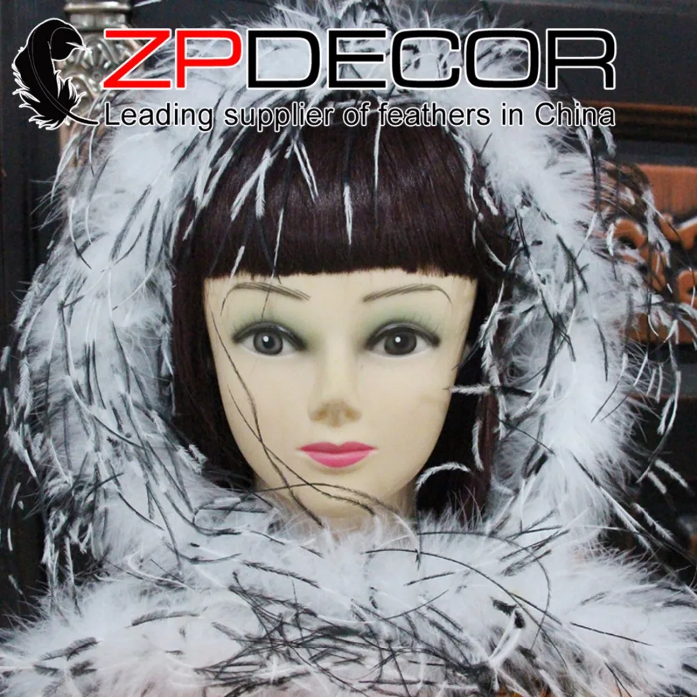 Ведущий поставщик ZPDECOR однослойные 2 ярдов/партия ручной работы черно белые