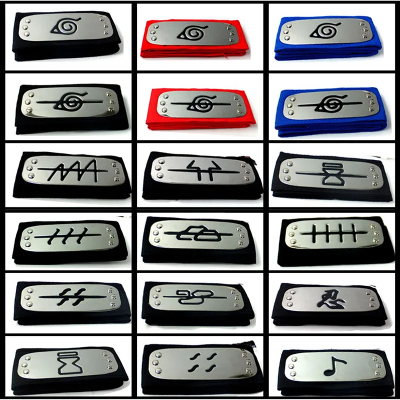 

2018 Cartoon Cosplay 1Pcs/set C Naruto Forehead Fashionable Guard Headband Accessories for kits girls naruto headband