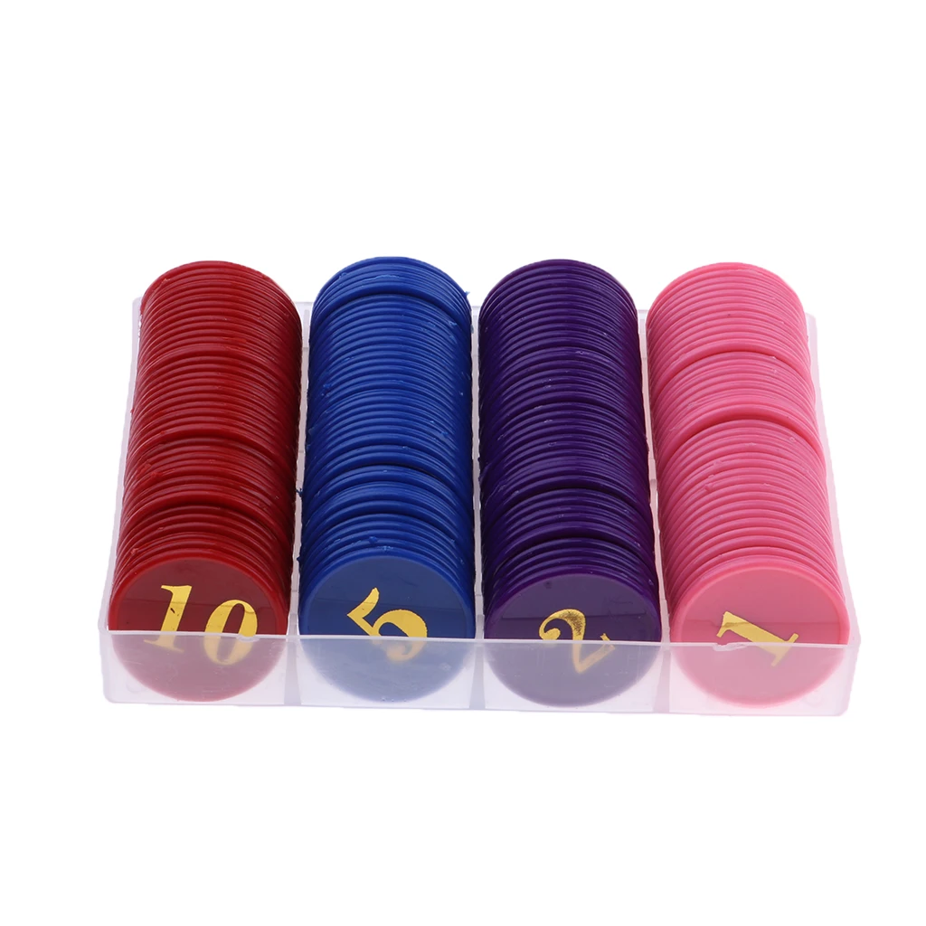 160pcs Acrylic Game Wager Mahjong Money Chips 33mm For Gambling Poker Game Mahjong Playing And Other Recreation Games