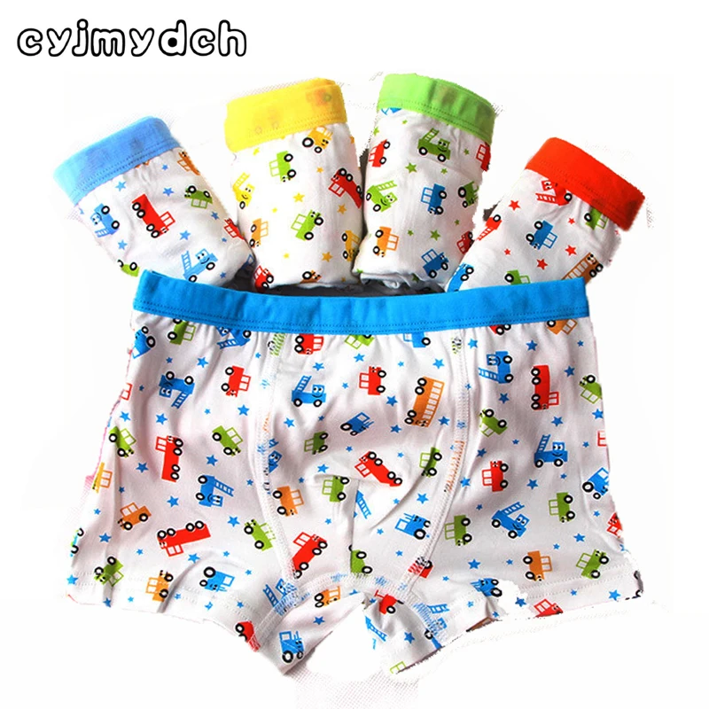 5pcs/lot Cartoon Car Teenager Boys Underwear Modal Boy Panties Children