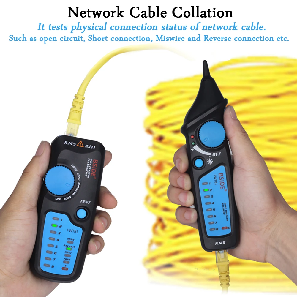 Тестер сетевого кабеля Ethernet LAN телефонный трекер RJ45 RJ11 провод usb кабель