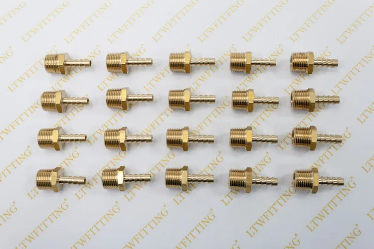 LTWFITTING латунный Барб фитинг муфта/соединитель 1/4 &quotшланг ID x 3/8&quot Мужской NPT