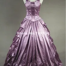Викторианской Романтический стимпанк светло-фиолетовый Холтер викторианской бальные платья