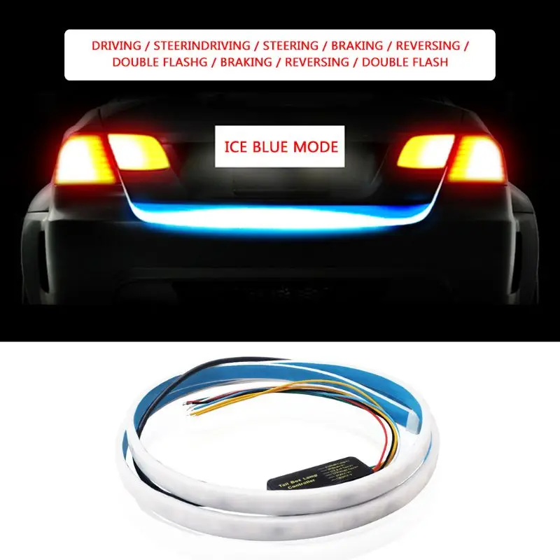 

Car Styling RGB Flowing Rear Led Trunk Strip Light Luggage Compartment Lights Dynamic Streamer Turn Signal Light
