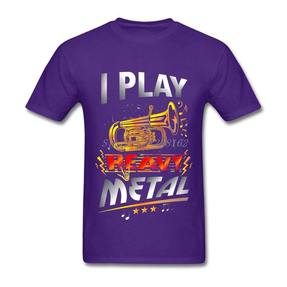Роскошная брендовая футболка с надписью I Play Heavy Metal Мужская tuba футболки из