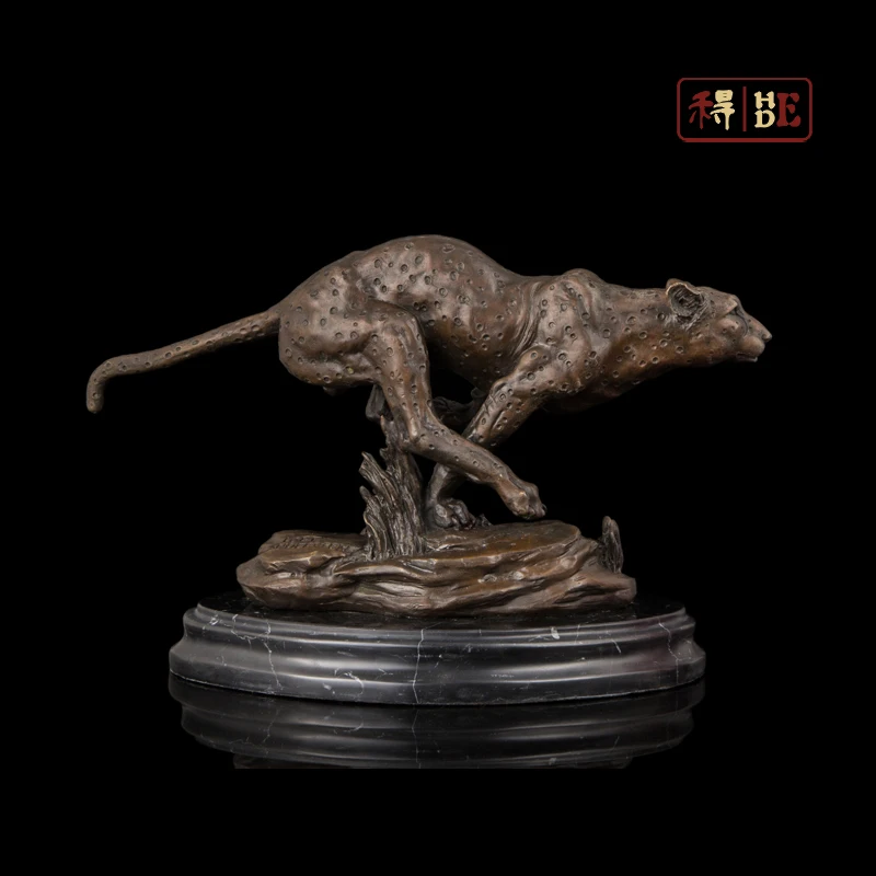 

Copper copper sculpture crafts ornaments Home Furnishing office soft outfit leopard DW-077