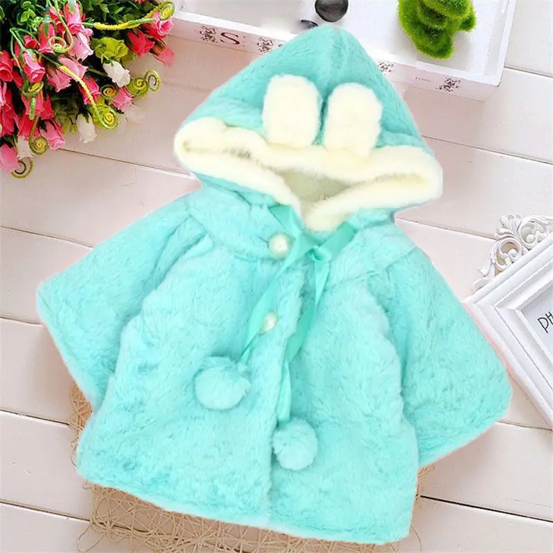 Del bambino vestiti della ragazza di inverno del bambino sveglio del coniglio cappotto rosa snowsuit ropa bebe invierno nina casaco infantil abrigo bebe chaqueta bebe