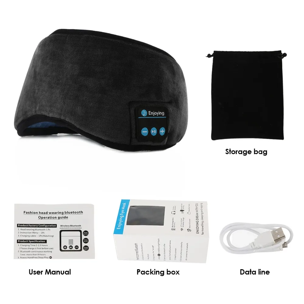 SOONHUA беспроводной Bluetooth стерео наушник для сна удобная моющаяся со встроенными наушниками для сна маска для глаз гарнитура