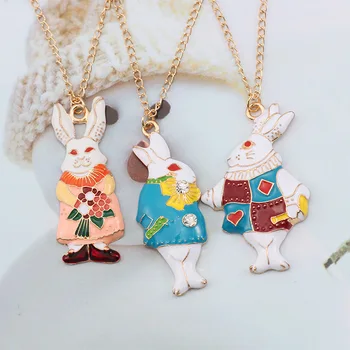 

12pcs/lot Alice Dream Mr. Bunny Necklace Hanging Accessories Kids Birthday Festival Party Take home Favors Goodie