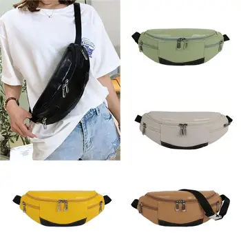 

Fashion unisex bag Joker Crossbody Pocket Zip Leather Messenger Bag Outdoor Letter Waist pack Chest Shoulder Bag Dropship Y718