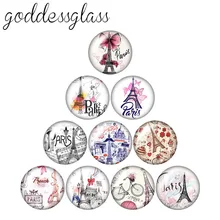 Новая красивая Эйфелева башня 10 шт 12 мм/18 мм/20 мм/25 мм круглый фото стекло кабошон демонстрационная плоская задняя часть делая результаты
