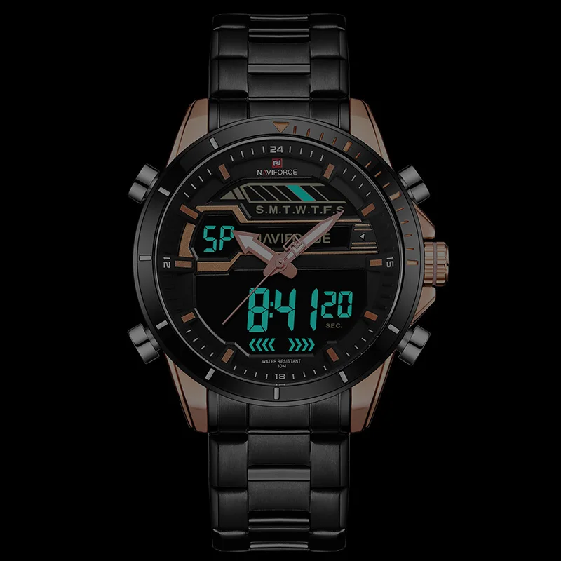 Relogio Masculino Для мужчин s наручные часы naviforce Роскошные Лидирующий бренд Для мужчин Водонепроницаемый спортивные часы Для мужчин кварцевые цифровые часы мужские наручные часы