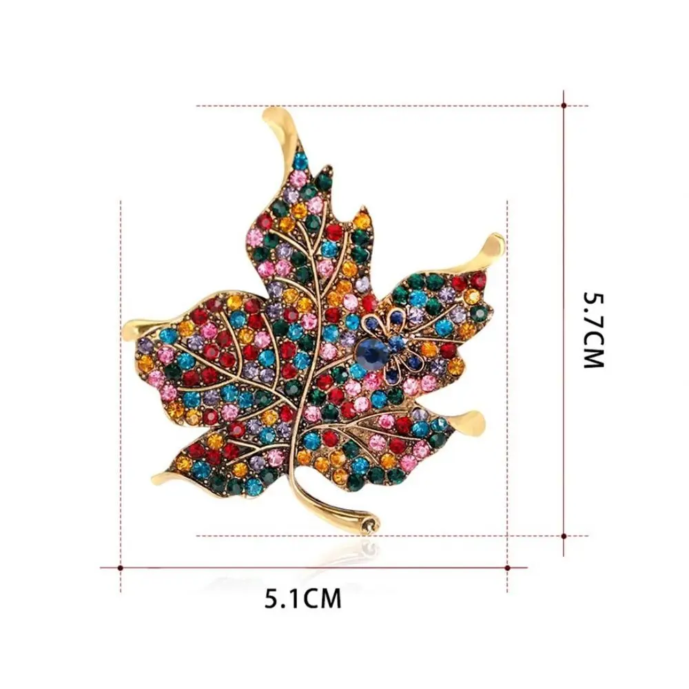 cadeau de remerciement sac à main Amosfun Broche en forme de feuille d/'érable Broche d/'automne Broche d/'automne Bijoux corset pour chemisier veste manteau assorti