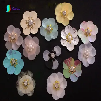 

Colourful Shell Sequin Beading Flower Banner Patch Sticker Clothing Hat Shoe Decorative Patch Embroidery Diy Accessory S0068N