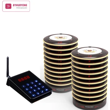 

High Quality Restaurant System Paging Queue Waiter Wireless Buzzer Cafe Coaster Customer Calling Vibrate Waterproof Guest Pager