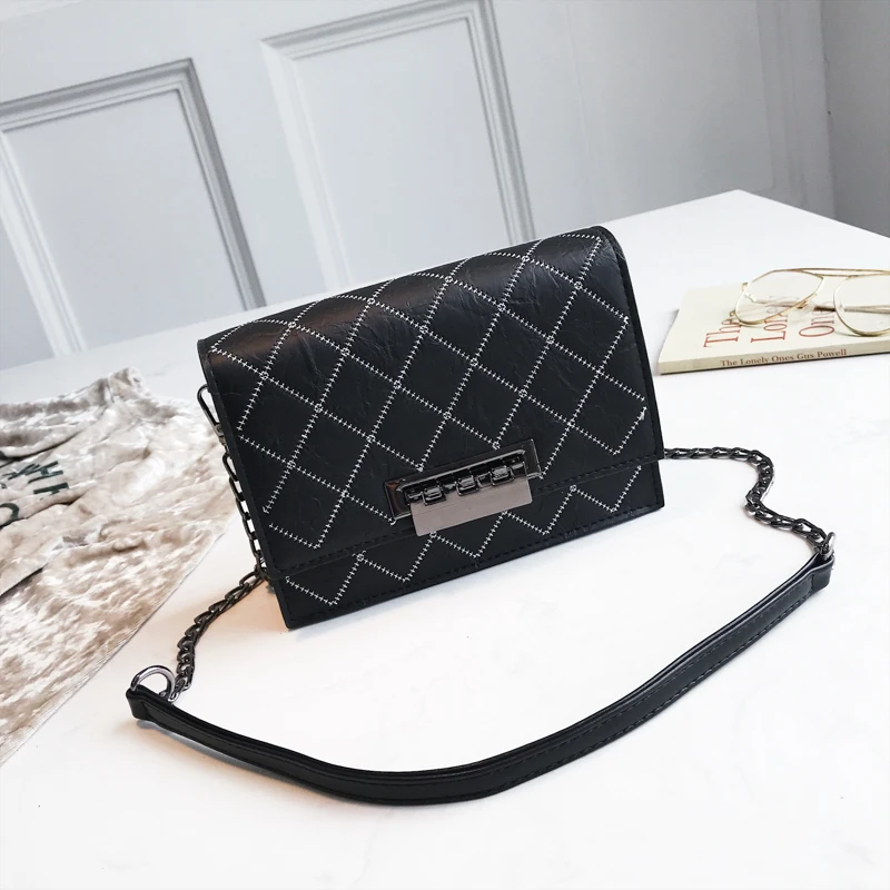 

Messenger Bag Handbag Small Woman Bag PU Leather Shoulder Bag Female Designer Mini Party Lock Wallet Chain Clutch Bag Ladies