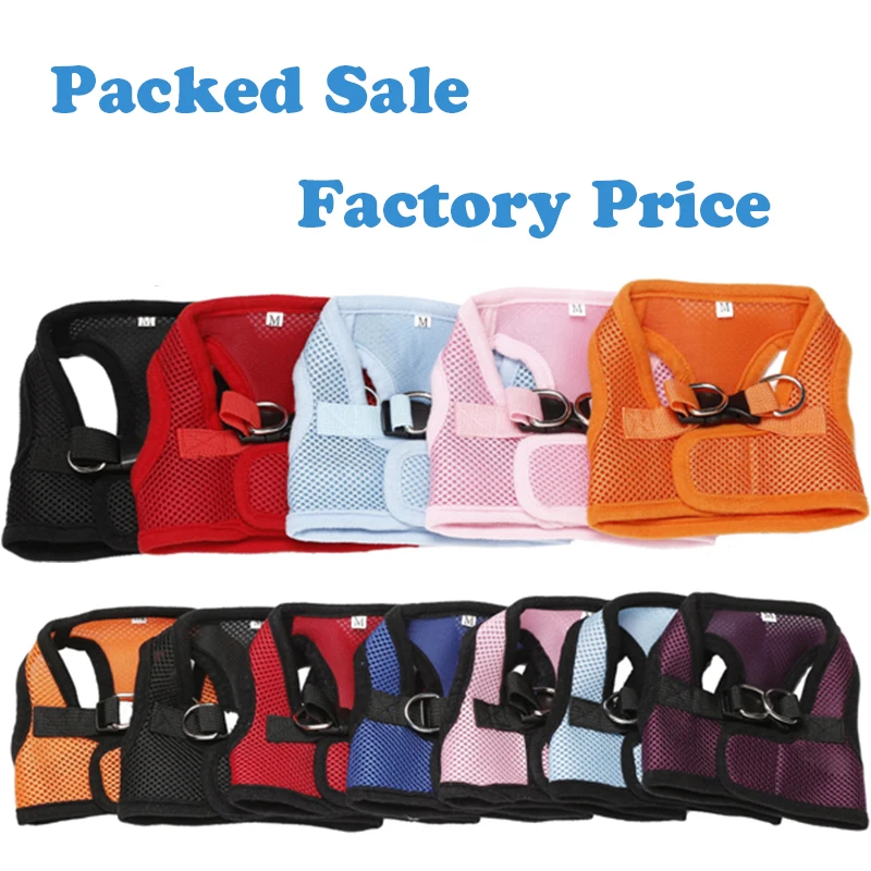 TAILUP Factory Directly Sale 4Pcs/lot Pet Dog Harness Mesh Breathable