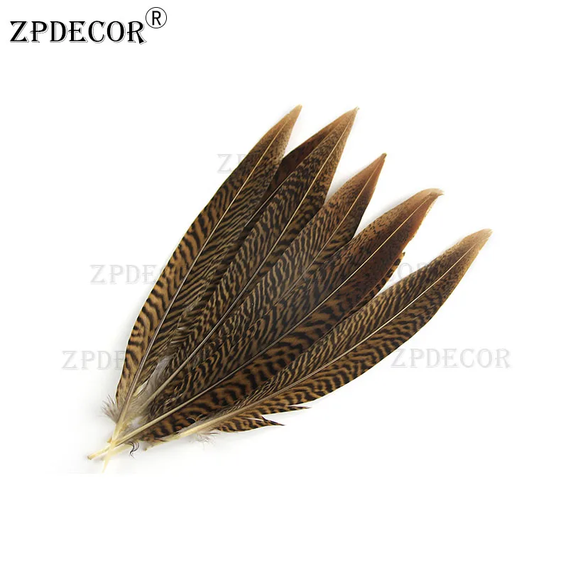 

ZPDECOR 8-10 Inch 20-25CM Golden Pheasant Feathers For DIY Jewelry Craft Making