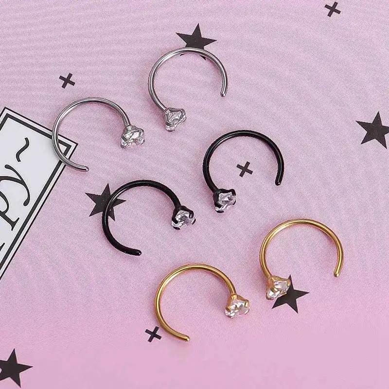 

Cz Internally Threaded Circular Barbell Lip Nose Horseshoe Septum Ring Helix Piercing Ear Cartilage Lobe Earrings