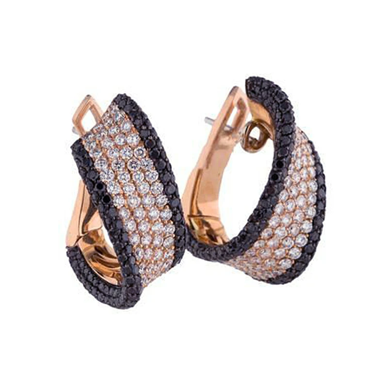 

Rose Gold Color Small Twisted Hook Earrings for Women Hollow Ear Piercing Huggie Earrings Simple Statement Round Earrings Z5M112