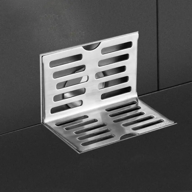 304 Stainless Steel Anti-backwater Wall Drainage Floor Drain Kitchen Shower Room Bathroom Side Drainage Floor Drain