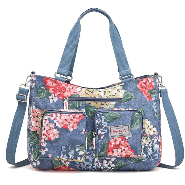 Новые женские роскошные сумки с цветочным принтом, винтажные женские сумки через плечо, дизайнерские сумки Bolsas, Женская Вместительная дорожная сумка на плечо - Цвет: 005