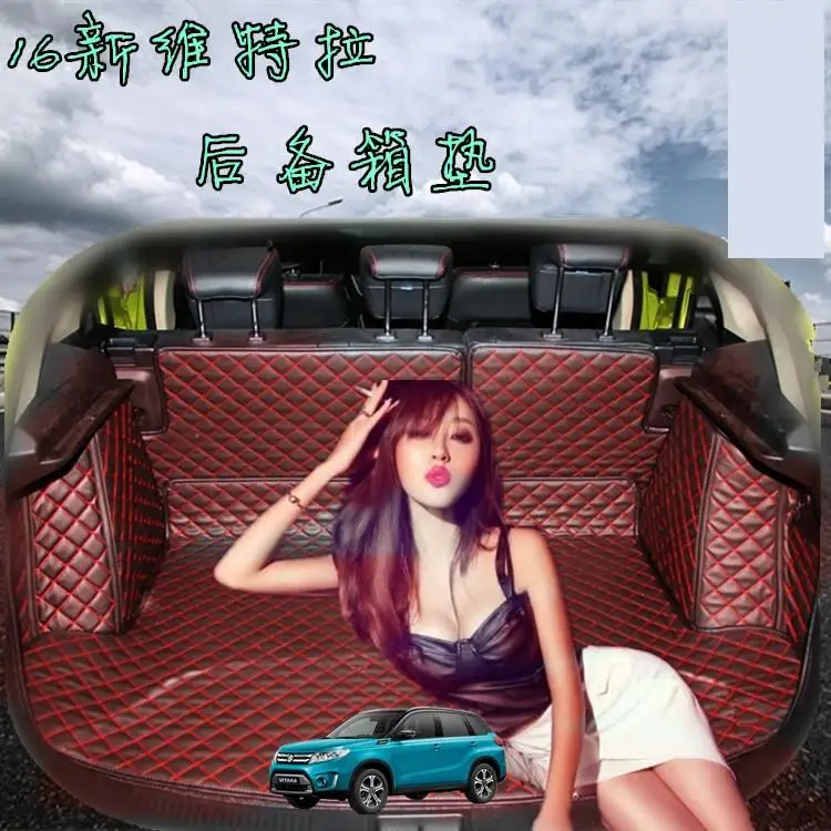 

dedicated trunk mat leather trunk mat after the warehouse pad Car styling for 2016 Suzuki Vitara car styling