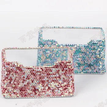 

With large capacity senior business card box and men's and women's diamond paste name card holder