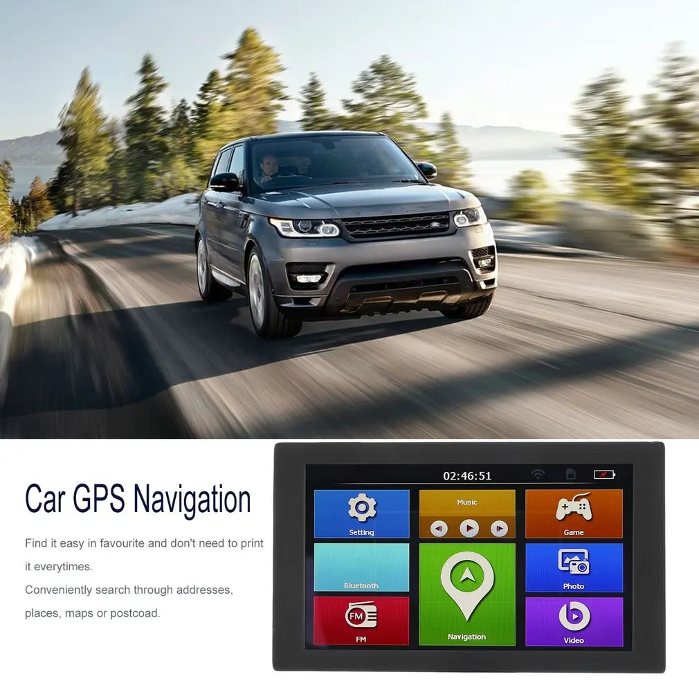 

Newest9" S900 Car Truck HD GPS Navigation 256M+8GB Reversing Camera Touchscreen FM Navigator Accurately Position Black
