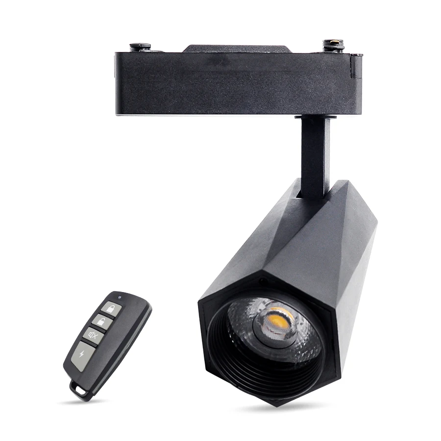 

AC85-265V LED Track Lighting Adjustable Angle Remote Control Ceiling Fixtures 24W Clothing Store Track Light Led Shop Lights
