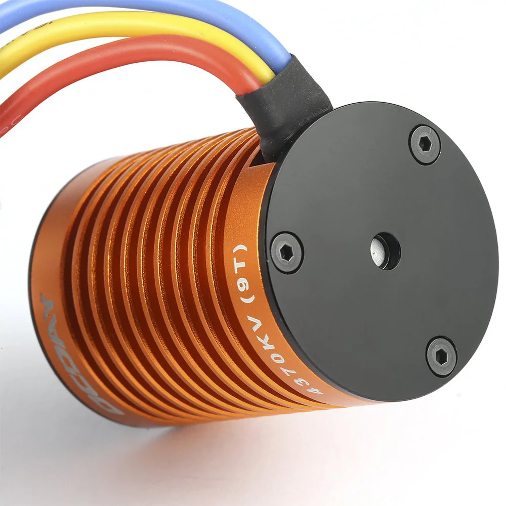 110 RC Car Motor 9T 4370 KV 10T 3930KV 4 Poles Sensorless Brushless Motor Waterproof 60A ESC for 110 RC Car Truck Boat Part (1)