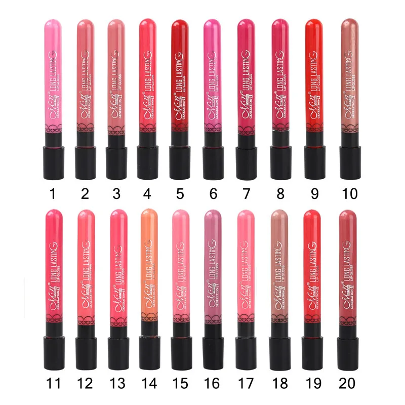 

M.N Waterproof Long-lasting Matte Liquid lipsticks 38 colors Moisturizer Natural Lip Gloss Cosmetics 120pcs=20sets DHL Free